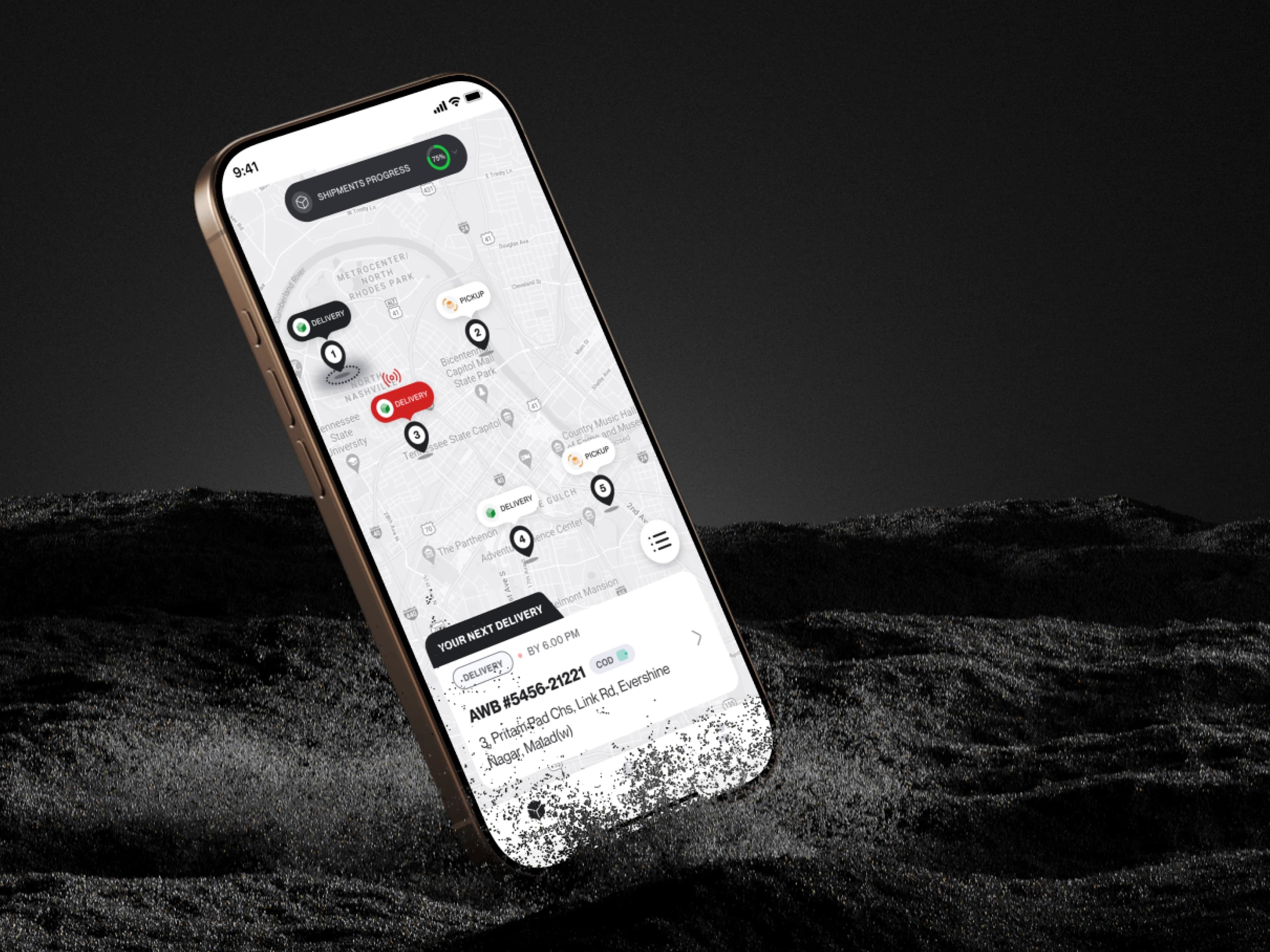Shipment Map Markers with Smart Recommendations